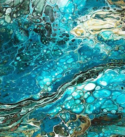Примеры сюжетов для мастер-класса FLUID ART - техника жидкого акрила - сюжет 8