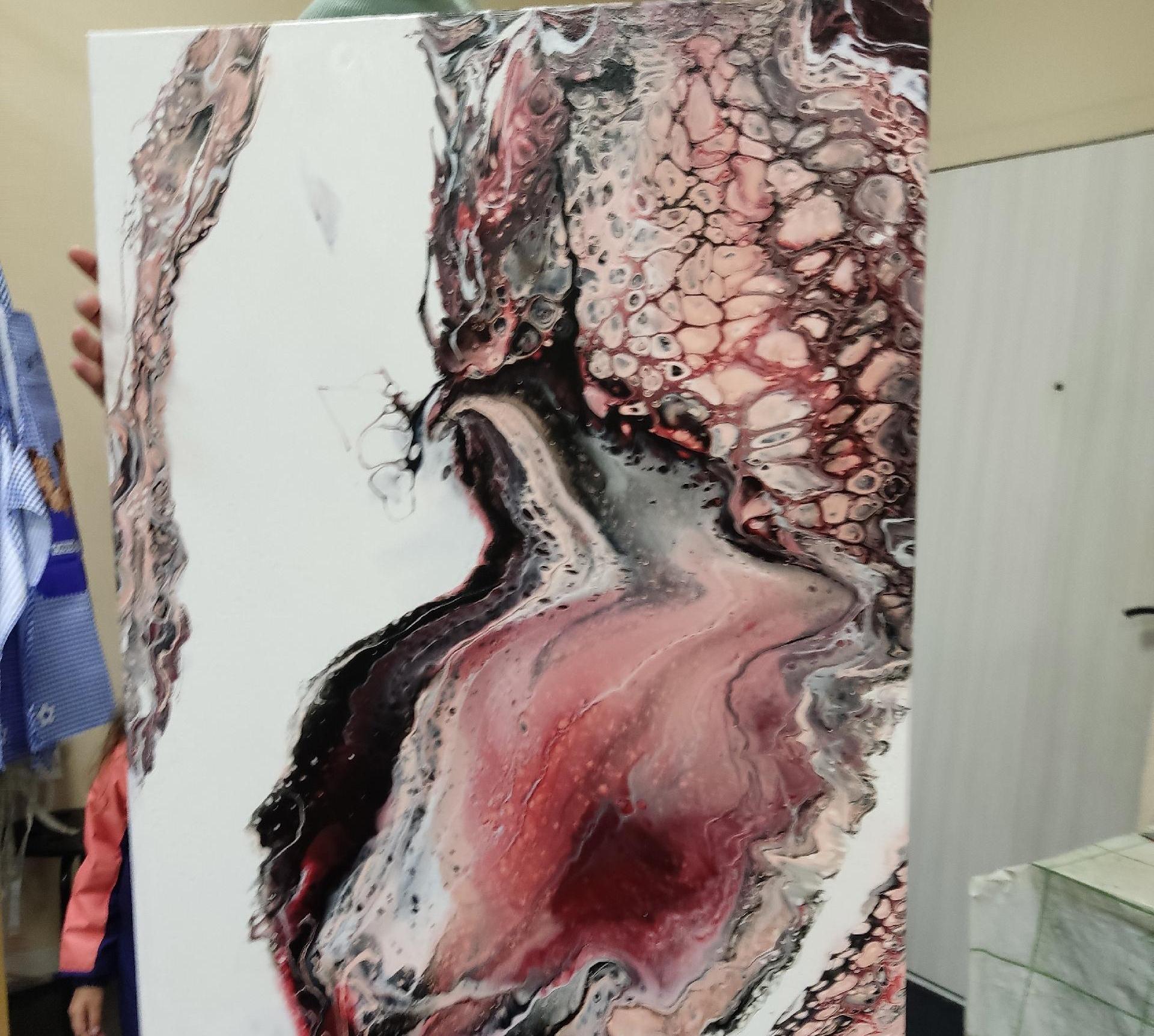 Фотографии с мастер-класса FLUID ART - техника жидкого акрила - фото 18