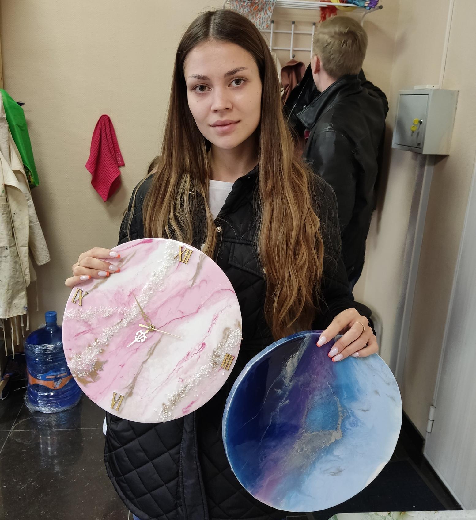 Фотографии с мастер-класса Resin art - мастер-класс картины эпоксидной смолой - фото 4
