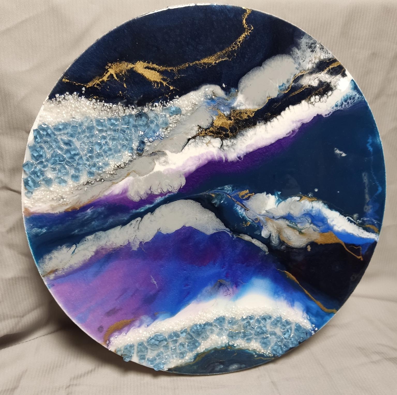 Фотографии с мастер-класса Resin art - мастер-класс картины эпоксидной смолой - фото 0